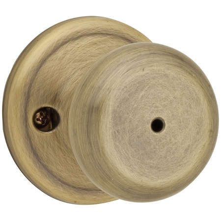 Kwikset Clear Pack Juno Privacy Lock W/ RCAL Latch and RCS Strike Antique Brass Finish CP730J-5